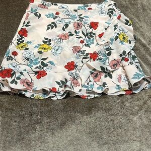 Jack by Bb Dakota Floral Ruffle Wrap Mini Skirt, Size 8